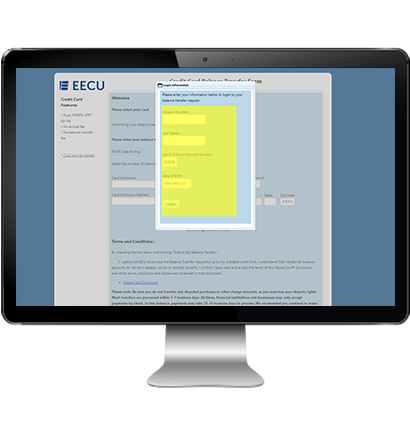 EECU - Making a balance transfer
